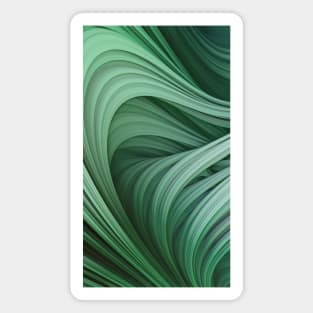 Stranded Strain. Emerald Green Abstract Art Strands Magnet